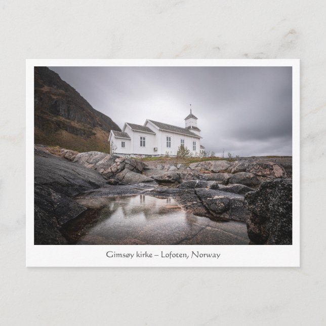Gimsoy Church Lofoten Norway Postcard (Front)