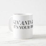 Gin and Bear It Funny Birthday | Gin Lover Gift Coffee Mug<br><div class="desc">A witty, minimalist birthday mug for gin lovers who appreciate a good pun. Featuring the phrase “Gin and Bear It” in elegant typography, with the subtle addition of “it’s your birthday”, this design strikes the perfect balance between humour and style. Ideal as a birthday gift for friends, family, or colleagues,...</div>