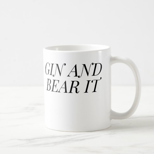 Gin and Bear It Funny | Gin Lover Gift Coffee Mug (Right)