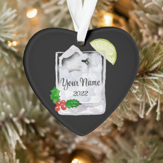 Gin and Tonic Cocktail Personalised Ornament