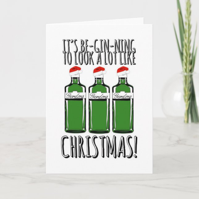 Gin Christmas card. Card (Front)