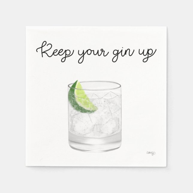 Gin Cocktail Napkins (Front)