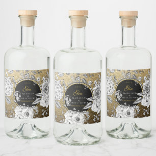 Gin Dotted bottle Liquor Bottle Label