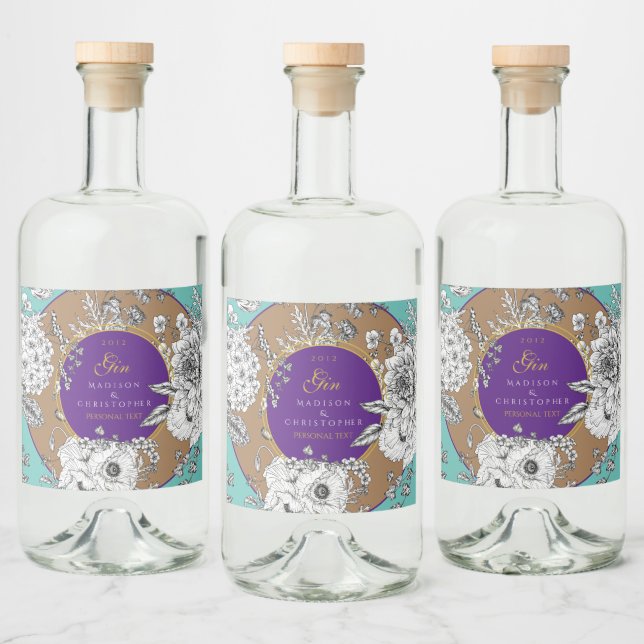 Gin Dotted bottle Liquor Bottle Label (Bottles)