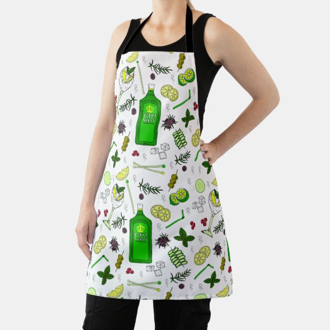Gin Drinker Mixologist Cocktail Party Apron (Insitu)