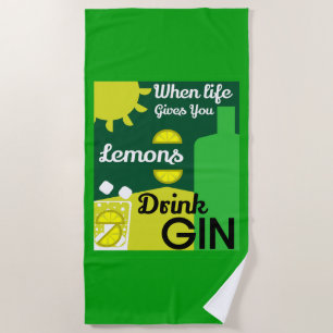 Gin Drinkers   Love Gin   Home Decor   Bars Servin Beach Towel