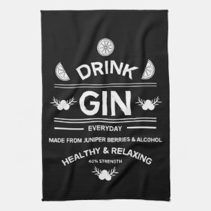 Gin Drinkers   Love Gin   Home Decor   Bars Servin Tea Towel