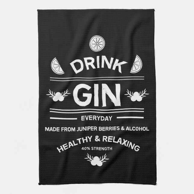 Gin Drinkers | Love Gin | Home Decor | Bars Servin Tea Towel (Vertical)