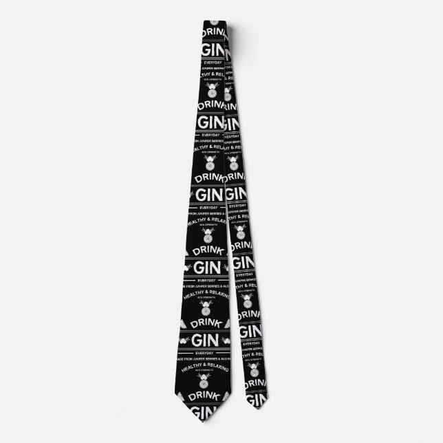 Gin Drinkers | Love Gin | Home Decor | Bars Servin Tie (Front)