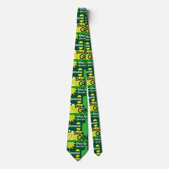 Gin Drinkers | Love Gin | Home Decor | Bars Servin Tie (Front)