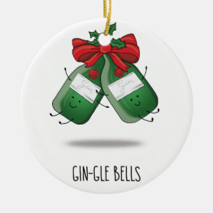 Gin-gle Bells Ceramic Tree Decoration