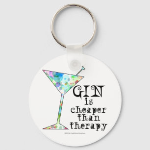 GIN is cheaper than therapy ` Key Ring