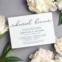 Gin Lane Rehearsal Dinner Invitation | Navy