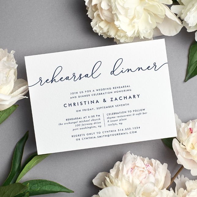 Gin Lane Rehearsal Dinner Invitation | Navy (Creator Uploaded)