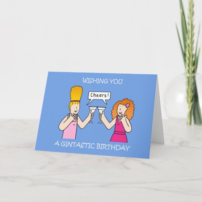 Gin Lover's Birthday Humour for Her. Card (Front)