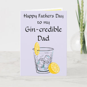 Gin Pun fathers Day Card