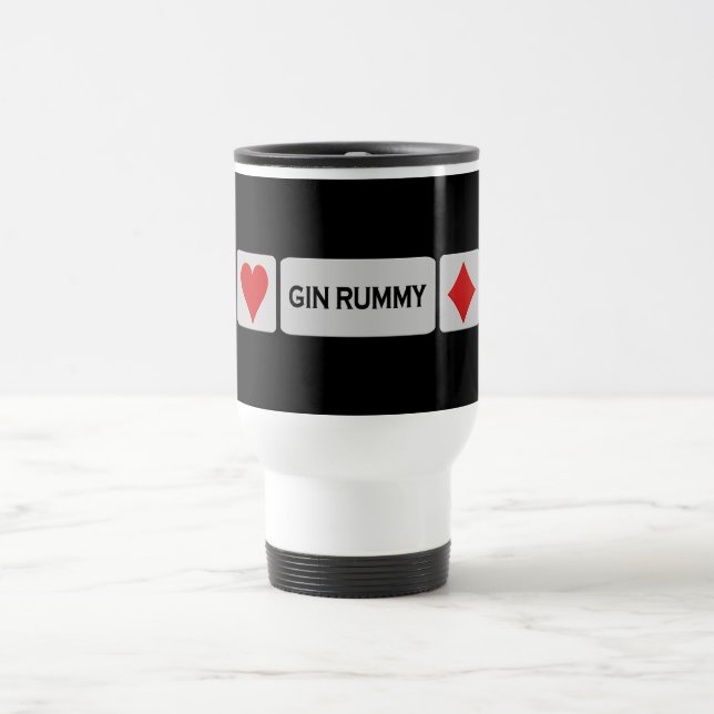 Gin Rummy mug - choose style & colour (Center)