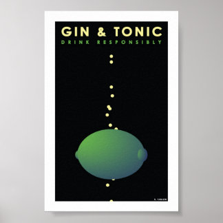 Gin & Tonic (4" x 6" Card) Poster
