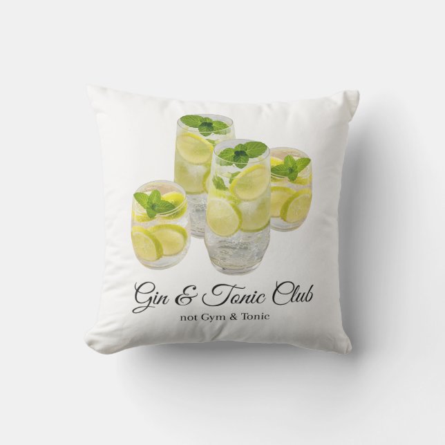Gin & Tonic Club Cushion (Front)