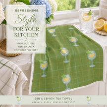 Gin & Tonic Coastal Tea Towel | Hamptons Kitchen G