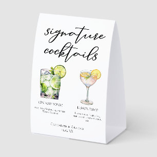 Gin & Tonic Lemon Drop Signature Cocktails Menu