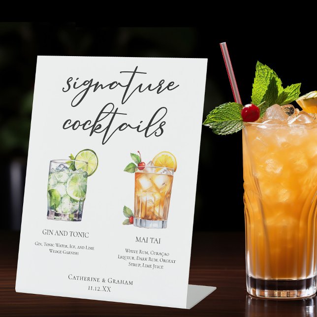 Gin & Tonic Mai Tai Signature Cocktails Menu (Creator Uploaded)