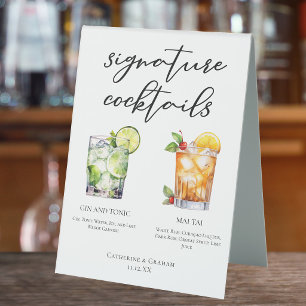 Gin & Tonic Mai Tai Signature Cocktails Menu