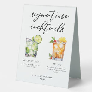 Gin & Tonic Mai Tai Signature Cocktails Menu