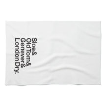 Gin Types Bar Towel