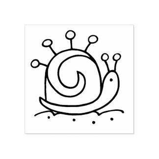 Gina's Snail Rubber Stamp