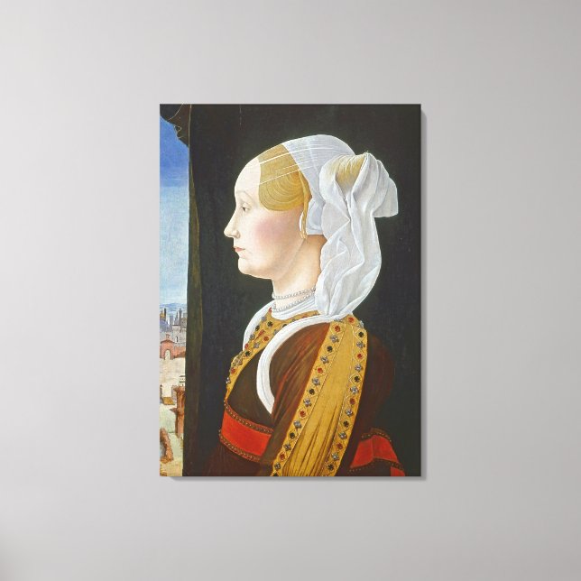 Ginevra Bentivoglio, c. 1474- 77 Canvas Print (Front)