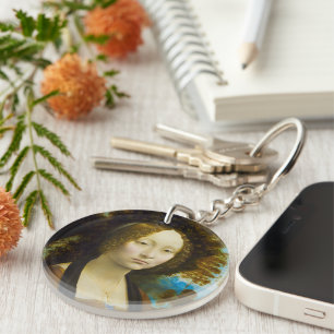 Ginevra de' Benci by Leonardo da Vinci Key Ring