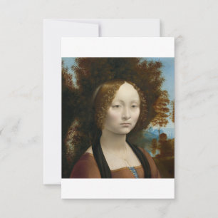Ginevra de Benci by Leonardo da Vinci Thank You Card