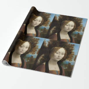 Ginevra de' Benci by Leonardo Da Vinci Wrapping Paper