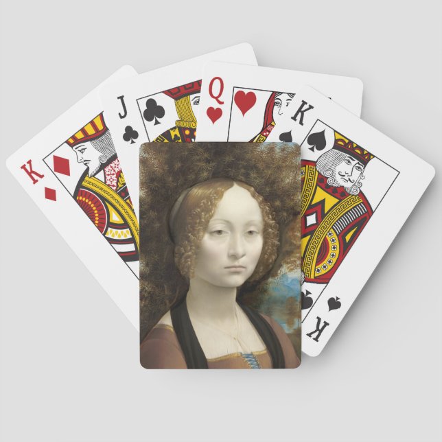 Ginevra de' Benci Leonardo da Vinci  Playing Cards (Back)