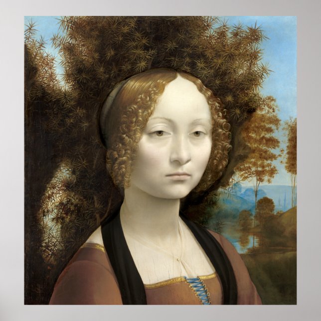 Ginevra de' Benci Leonardo da Vinci  Poster (Front)