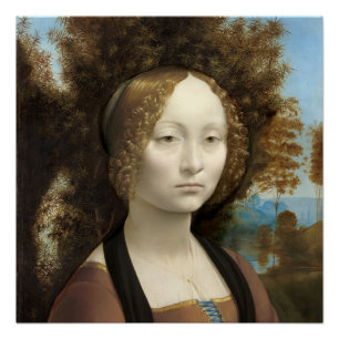 Ginevra de' Benci Leonardo da Vinci  Poster