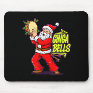 Ginga Bells Santa Brazilian Party Holiday Christma Mouse Mat