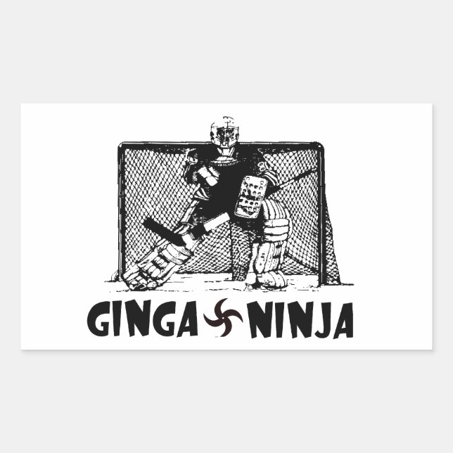 Ginga Ninja - Hockey Goalie Rectangular Sticker (Front)