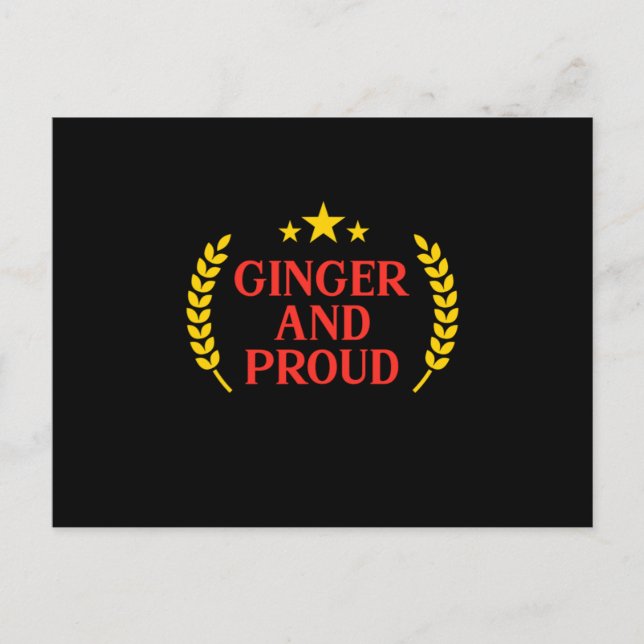Ginger And Proud Redhead Red Hair Redheads Gift Postcard (Front)