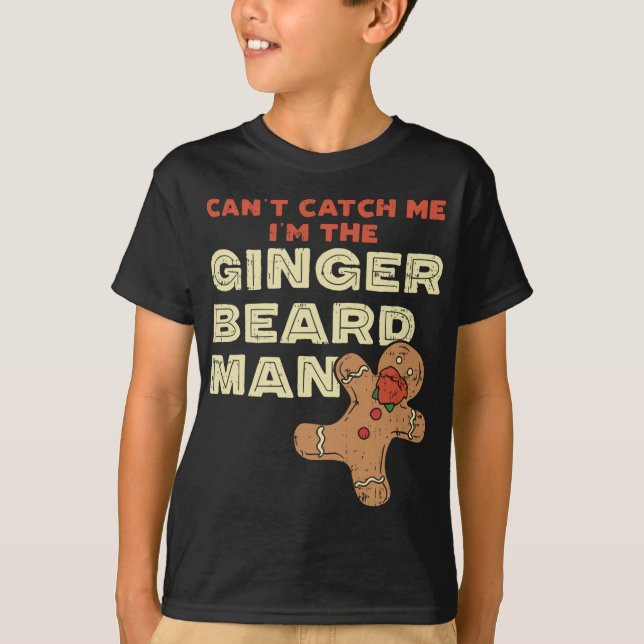 Ginger Beard Man Funny Gingerbread Man T-Shirt (Front)