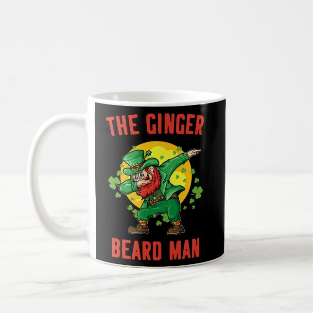 Ginger Beard Man Funny St Patrick's Irish Leprecha Coffee Mug (Left)