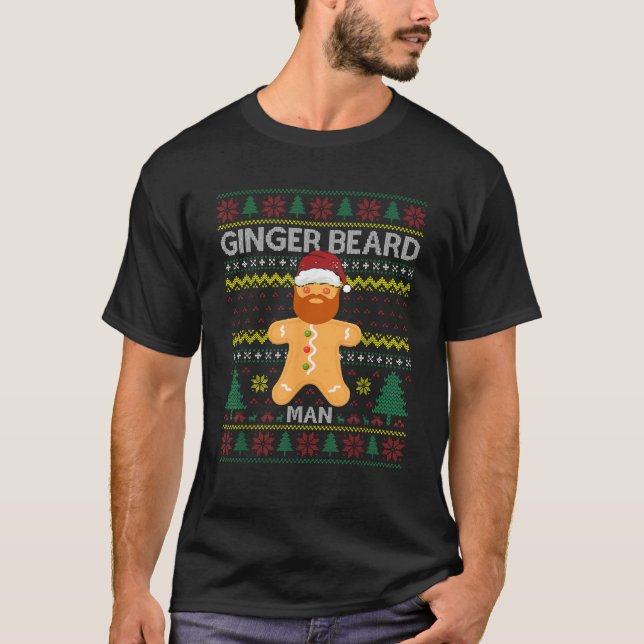 Ginger Beard Man Funny Ugly Christmas Novelty  T-Shirt (Front)