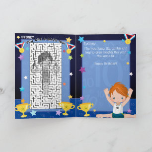 Ginger Boys Gymnastics You Are A-Maze-ing Birthday Card
