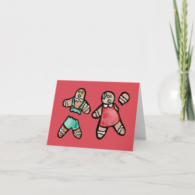 Ginger Bread Couple Snap Gingerbread man cookies   Card (Front)