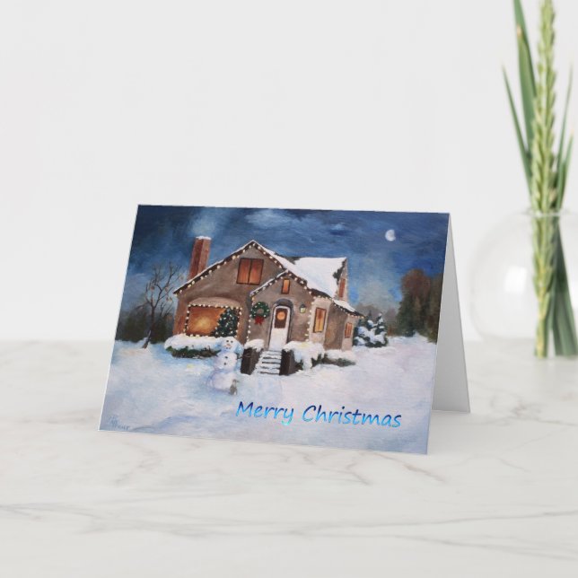 Ginger Bread House Holiday Card (Front)