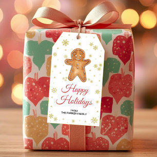 Ginger bread man gift tags, Holidays favour tags