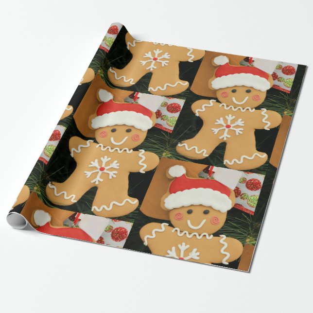 Ginger Bread Man  Wrapping Paper (Unrolled)
