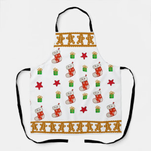 Ginger Bread Mum Girlfriend Christmas Stocking  Apron