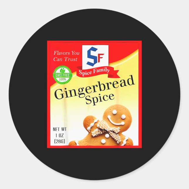 Ginger Bread Sce Group Costume Family Matching Hal Classic Round Sticker (Front)